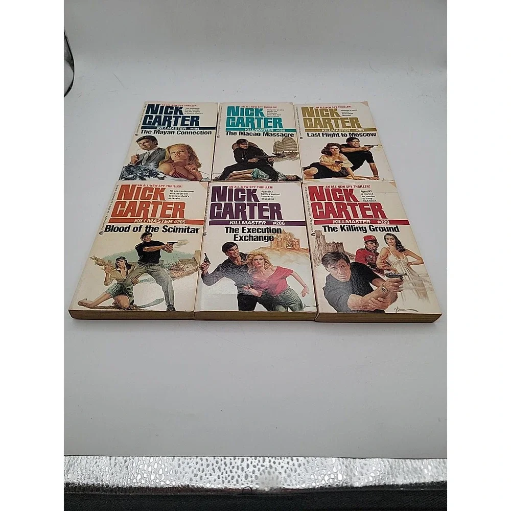 Nick Carter Killmaster #194 198 201 205 206 209 Vintage Spy Paperback Good